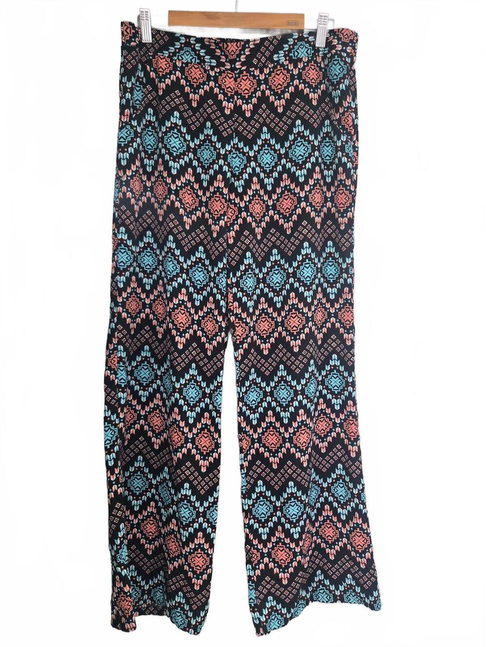 A. Byer Women's Patterned Wide Leg Pants Size Large